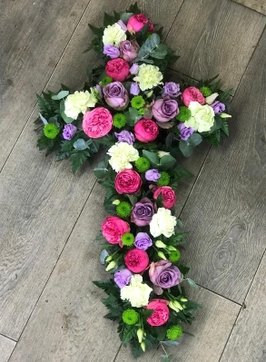 Mixed Floral Cross
