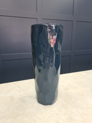 Navy Geo Vase