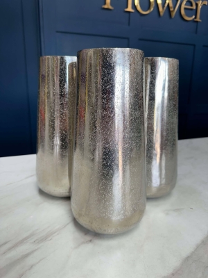 Silver Crackle Frost Vase