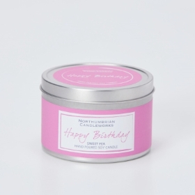 Happy Birthday Sweet Pea Candle