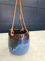 Blue hanging pot